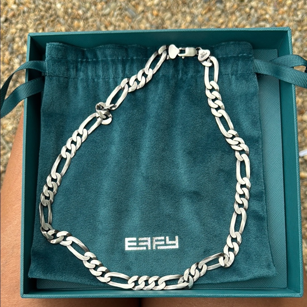 Effy Silver Figaro Chain necklace Jewelry